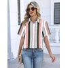 Zeagoo Button Down Shirts for Women Short Sleeve Tops Dressy Casual Blouses(Tz264)