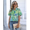 Zeagoo Button Down Shirts for Women Short Sleeve Tops Dressy Casual Blouses(Yg2-multicolored)
