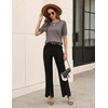 Zeagoo Cable Short Sleeve Sweaters for Women Summer Spring Cute Tops 2026 Trendy Business Causal Outfits Work Blouses Clothes(Coffee)