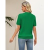 Zeagoo Cable Short Sleeve Sweaters for Women Summer Spring Cute Tops 2026 Trendy Business Causal Outfits Work Blouses Clothes(Green)