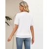 Zeagoo Cable Short Sleeve Sweaters for Women Summer Spring Cute Tops 2026 Trendy Business Causal Outfits Work Blouses Clothes(White)