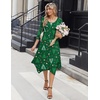 Zeagoo Midi Dresses Women 2026 Dress 3/4 Sleeve Casual Dresses with Pockets A Line Summer Beach Sundress(Christmas Green)