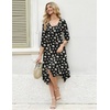 Zeagoo Midi Dresses Women 2026 Dress 3/4 Sleeve Casual Dresses with Pockets A Line Summer Beach Sundress(Daisy)