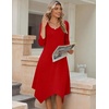 Zeagoo Midi Dresses Women 2026 Dress 3/4 Sleeve Casual Dresses with Pockets A Line Summer Beach Sundress(Der)