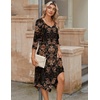 Zeagoo Midi Dresses Women 2026 Dress 3/4 Sleeve Casual Dresses with Pockets A Line Summer Beach Sundress(Mz770)