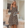 Zeagoo Midi Dresses Women 2026 Dress 3/4 Sleeve Casual Dresses with Pockets A Line Summer Beach Sundress(Xh526)