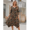 Zeagoo Midi Dresses Women 2026 Dress 3/4 Sleeve Casual Dresses with Pockets A Line Summer Beach Sundress(Yg28)