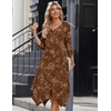 Zeagoo Midi Dresses Women 2026 Dress 3/4 Sleeve Casual Dresses with Pockets A Line Summer Beach Sundress(Yg29)