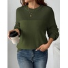 Zeagoo Sweaters for Women Cotton Loose Fit Chunky Knit Casual Fall Outfits(Army Green)