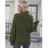 Zeagoo Sweaters for Women Cotton Loose Fit Chunky Knit Casual Fall Outfits(Army Green)
