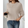 Zeagoo Sweaters for Women Cotton Loose Fit Chunky Knit Casual Fall Outfits(Beige)