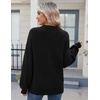 Zeagoo Sweaters for Women Cotton Loose Fit Chunky Knit Casual Fall Outfits(Black)