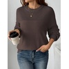 Zeagoo Sweaters for Women Cotton Loose Fit Chunky Knit Casual Fall Outfits(Brown)