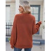 Zeagoo Sweaters for Women Cotton Loose Fit Chunky Knit Casual Fall Outfits(Caramel)