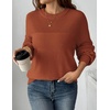 Zeagoo Sweaters for Women Cotton Loose Fit Chunky Knit Casual Fall Outfits(Caramel)