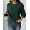 Zeagoo Sweaters for Women Cotton Loose Fit Chunky Knit Casual Fall Outfits(Green)