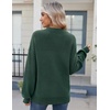 Zeagoo Sweaters for Women Cotton Loose Fit Chunky Knit Casual Fall Outfits(Green)