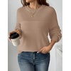 Zeagoo Sweaters for Women Cotton Loose Fit Chunky Knit Casual Fall Outfits(Khaki)