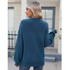 Zeagoo Sweaters for Women Cotton Loose Fit Chunky Knit Casual Fall Outfits(Lake Blue)