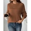 Zeagoo Sweaters for Women Cotton Loose Fit Chunky Knit Casual Fall Outfits(Light Brown)
