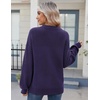 Zeagoo Sweaters for Women Cotton Loose Fit Chunky Knit Casual Fall Outfits(Purple)