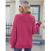Zeagoo Sweaters for Women Cotton Loose Fit Chunky Knit Casual Fall Outfits(Rose)