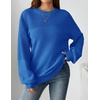 Zeagoo Sweaters for Women Cotton Loose Fit Chunky Knit Casual Fall Outfits(Sky Blue)