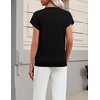 Zeagoo Sweaters for Women Tops Short Sleeve Crewneck Basic Fashion Clothing(Black)