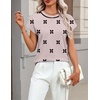 Zeagoo Sweaters for Women Tops Short Sleeve Crewneck Basic Fashion Clothing(Black Floral-jh455)