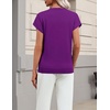 Zeagoo Sweaters for Women Tops Short Sleeve Crewneck Basic Fashion Clothing(Dark Purple)