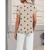 Zeagoo Sweaters for Women Tops Short Sleeve Crewneck Basic Fashion Clothing(Love Print-khaki Ax72)