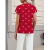 Zeagoo Sweaters for Women Tops Short Sleeve Crewneck Basic Fashion Clothing(Love Print-red Ax71)