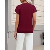 Zeagoo Sweaters for Women Tops Short Sleeve Crewneck Basic Fashion Clothing(Wine Red)