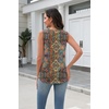 Zeagoo Tank Top for Women V Neck Loose Fit Sleeveless Summer Tops Shirts(01 Multicolor 721)