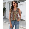Zeagoo Tank Top for Women V Neck Loose Fit Sleeveless Summer Tops Shirts(01 Multicolor 721)