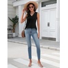 Zeagoo Tank Top for Women V Neck Loose Fit Sleeveless Summer Tops Shirts(A – Black)