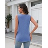 Zeagoo Tank Top for Women V Neck Loose Fit Sleeveless Summer Tops Shirts(A – Blue)