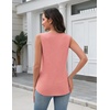 Zeagoo Tank Top for Women V Neck Loose Fit Sleeveless Summer Tops Shirts(A – Coral)