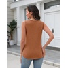 Zeagoo Tank Top for Women V Neck Loose Fit Sleeveless Summer Tops Shirts(Caramel)