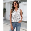 Zeagoo Tank Top for Women V Neck Loose Fit Sleeveless Summer Tops Shirts(Floral Print-sf224)