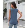 Zeagoo Tank Top for Women V Neck Loose Fit Sleeveless Summer Tops Shirts(Haze Blue)