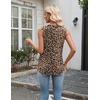 Zeagoo Tank Top for Women V Neck Loose Fit Sleeveless Summer Tops Shirts(Leopard)
