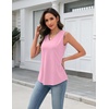 Zeagoo Tank Top for Women V Neck Loose Fit Sleeveless Summer Tops Shirts(Light Pink)