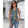Zeagoo Tank Top for Women V Neck Loose Fit Sleeveless Summer Tops Shirts(Multicolor 779)