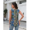 Zeagoo Tank Top for Women V Neck Loose Fit Sleeveless Summer Tops Shirts(Multicolor 779)