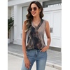 Zeagoo Tank Top for Women V Neck Loose Fit Sleeveless Summer Tops Shirts(Multicolor-cx278)