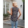 Zeagoo Tank Top for Women V Neck Loose Fit Sleeveless Summer Tops Shirts(Navy Floral 869)