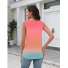 Zeagoo Tank Top for Women V Neck Loose Fit Sleeveless Summer Tops Shirts(Pink Jb218)