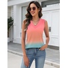 Zeagoo Tank Top for Women V Neck Loose Fit Sleeveless Summer Tops Shirts(Pink Jb218)