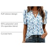 Zeagoo Women Blouses Puff Short Sleeve Tops V Neck Dressy Casual Spring Shirts Boho Floral Cute Clothes 2026(Cx329-blue)